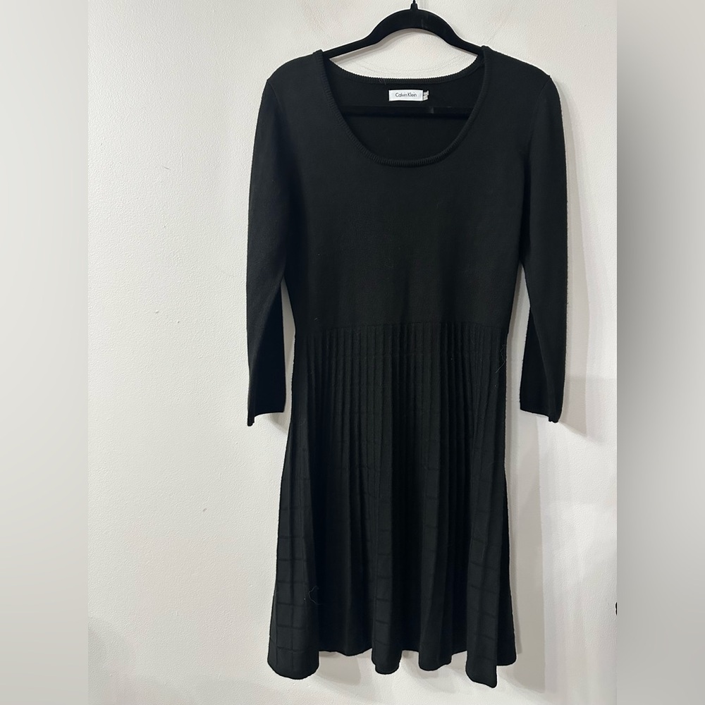 Calvin Klein Long Sleeve Black Dress